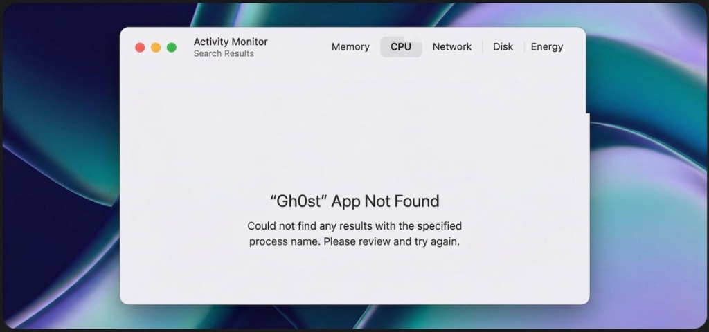 Invisible in activity monitor